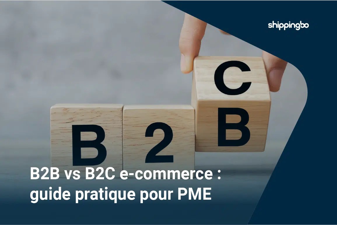 Schéma du modèle B2C montrant une entreprise qui vend directement à des consommateurs